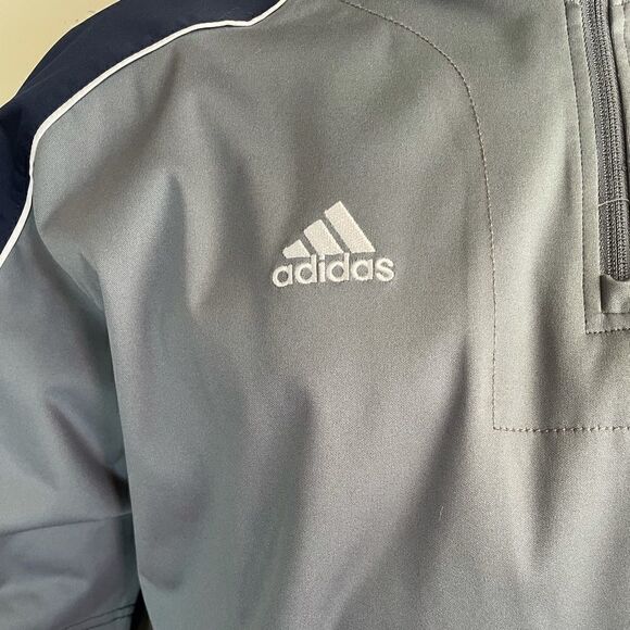 Adidas Men’s Gray & Blue Short Sleeve “Post 8 Baseball” Athletic Top (Size: XL) - Picture 5 of 11